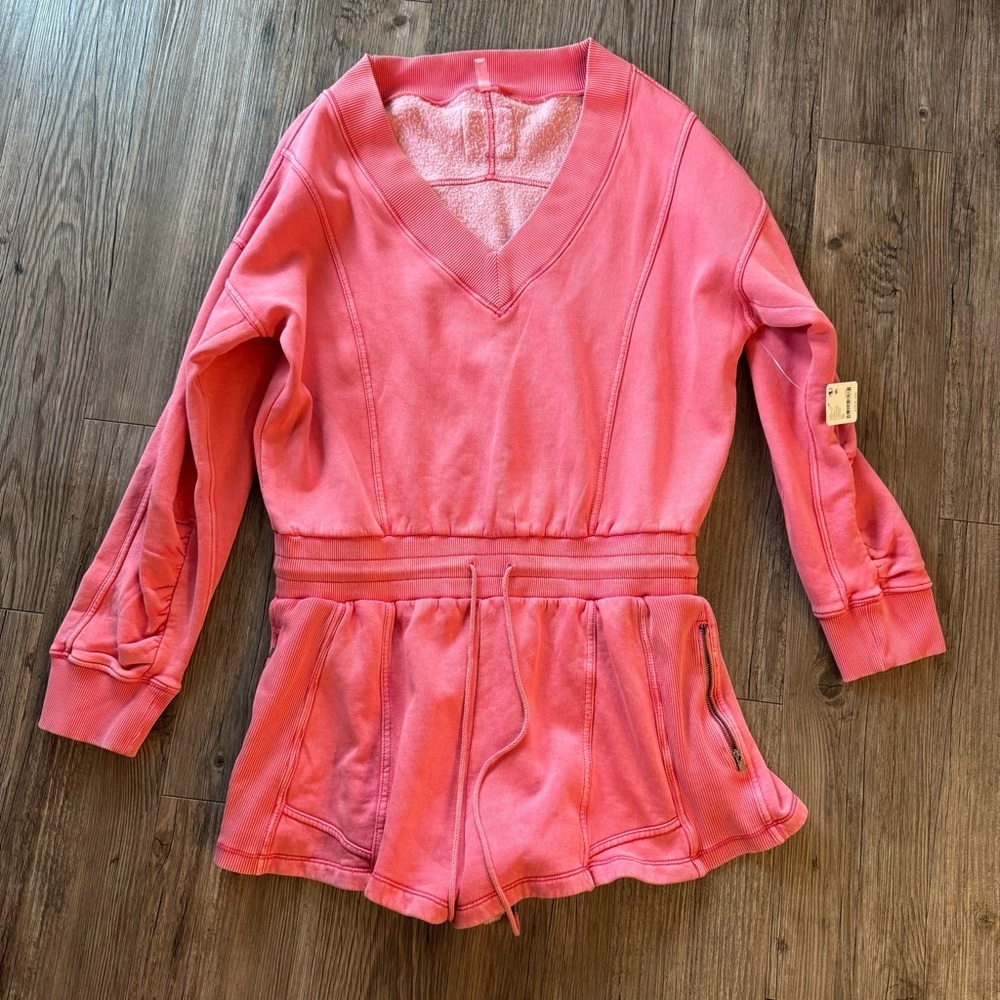 NWT Free People Movement Intercept Romper Tulip Pink Size XL - Picture 4 of 8